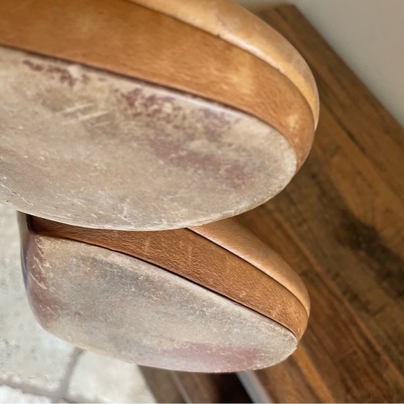 J. Crew GREER Tan Leather Platform Pumps Buckle - Picture 9 of 10